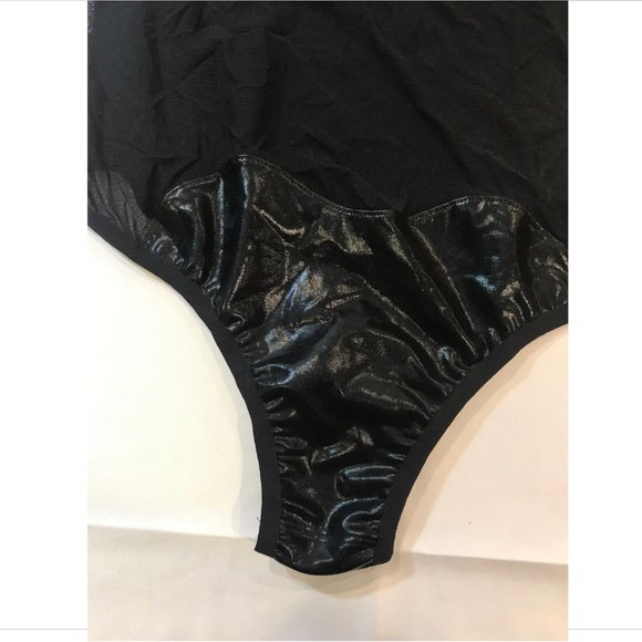 NWT Hanky Panky Love Me Back Slick Mesh Bodysuit in Black [SZ Medium‎ ] - Picture 8 of 9